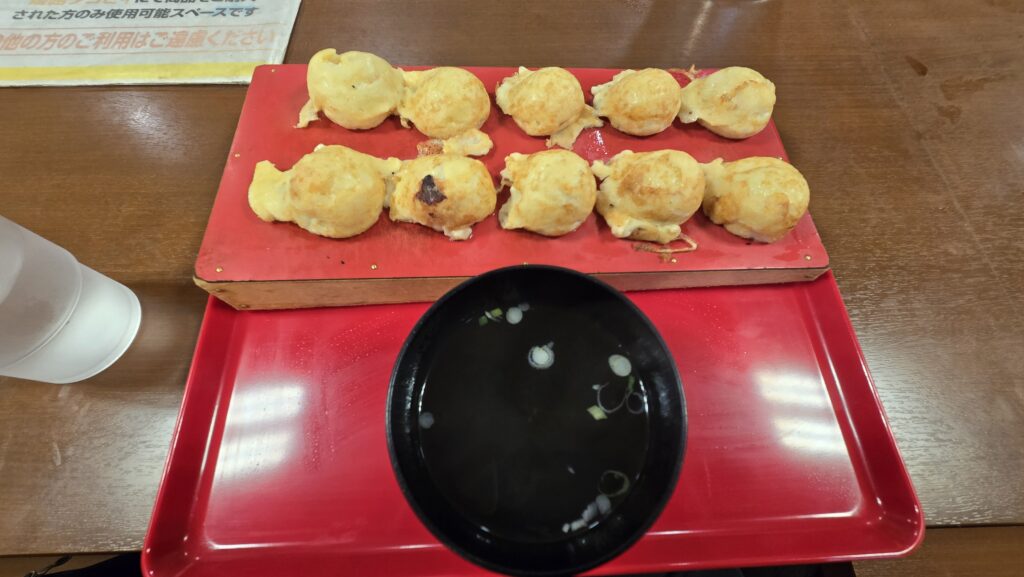 姫路駅で食べた夕食(明石焼き)